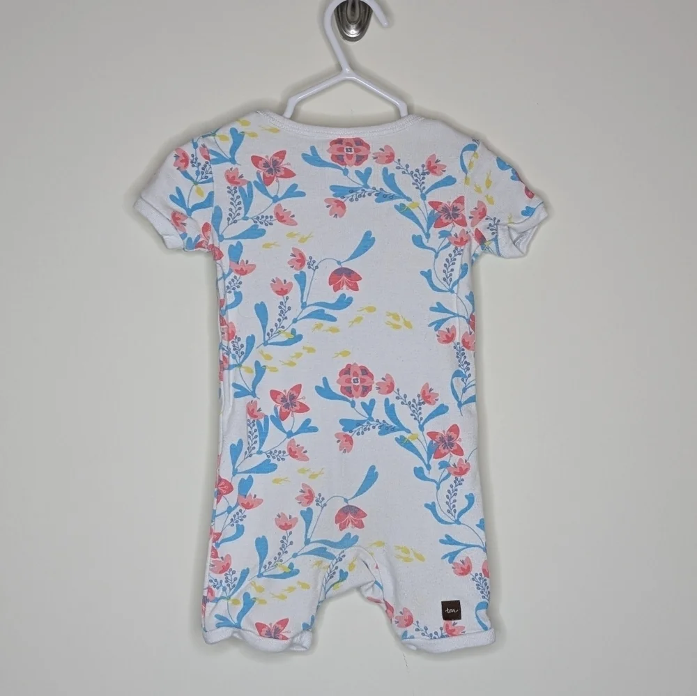 Tea Collection Flower PJ Pajama Onepiece 12-18m